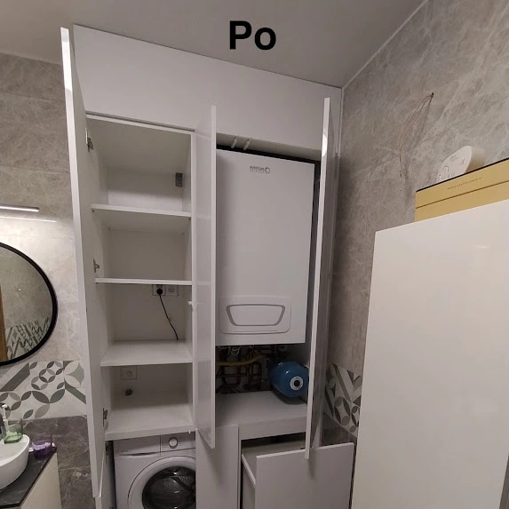 Meble łazienkowe na wymiar - po - otwarte