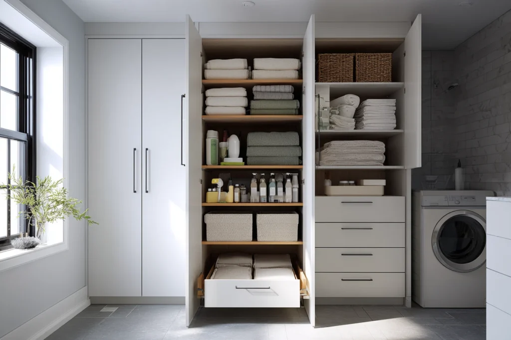 System zabudowy szafek w łazience